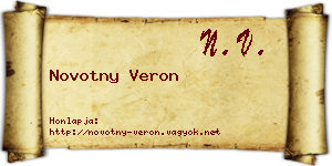 Novotny Veron névjegykártya
